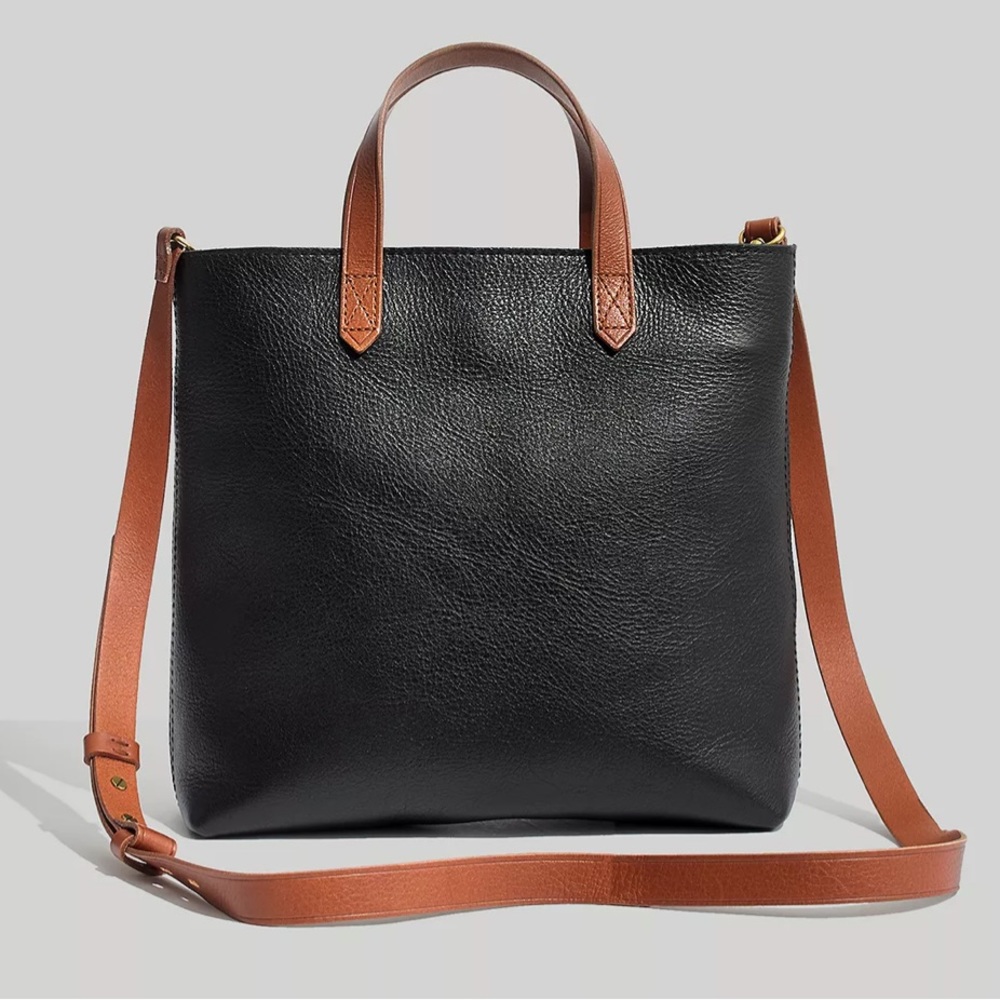 Madewell Zip Top Transport Crossbody True Black Brown